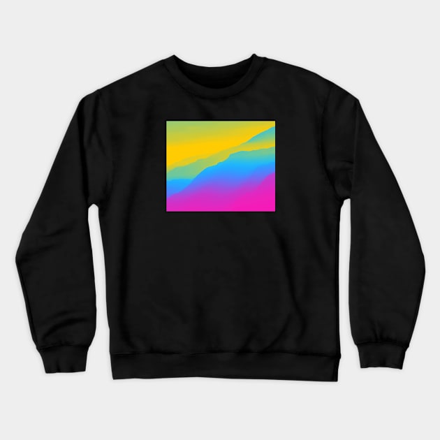 Pan Pride Foggy Mountain Range Landscape Crewneck Sweatshirt by VernenInk